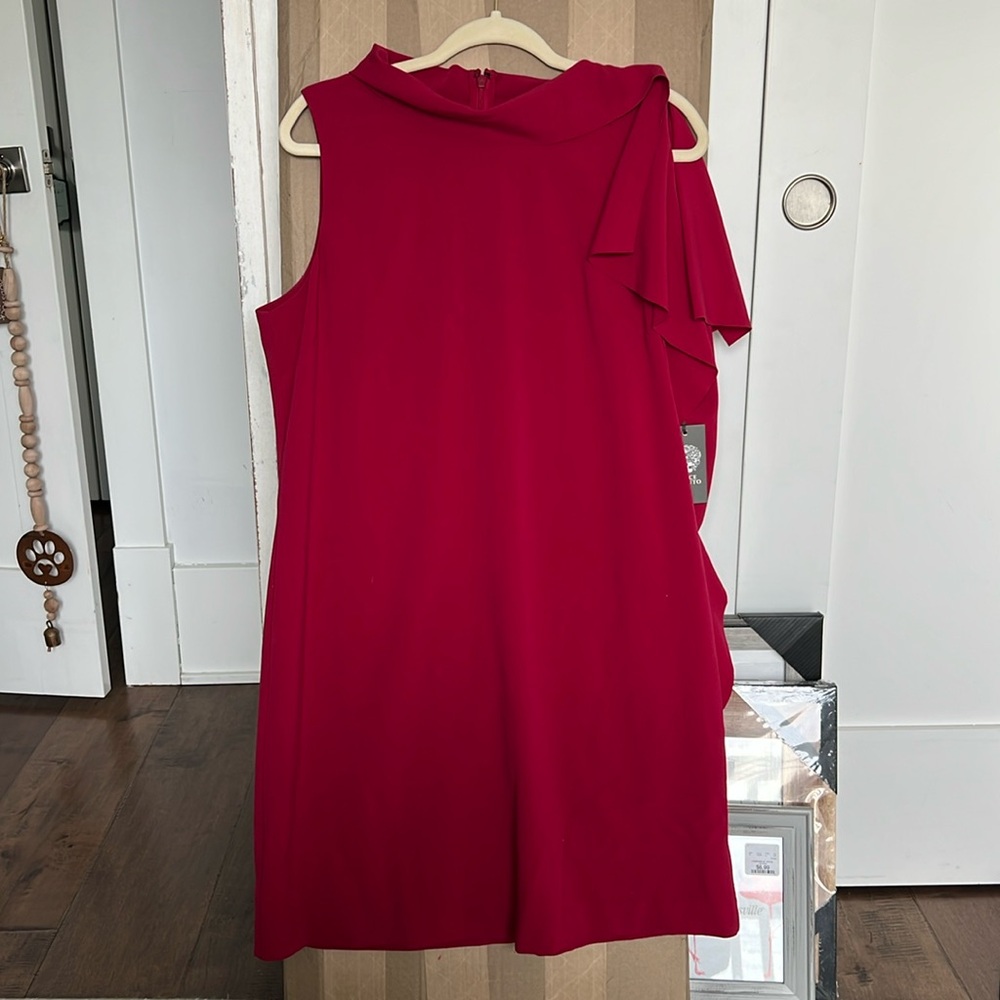 Women’s midi, one sleeve dress.
